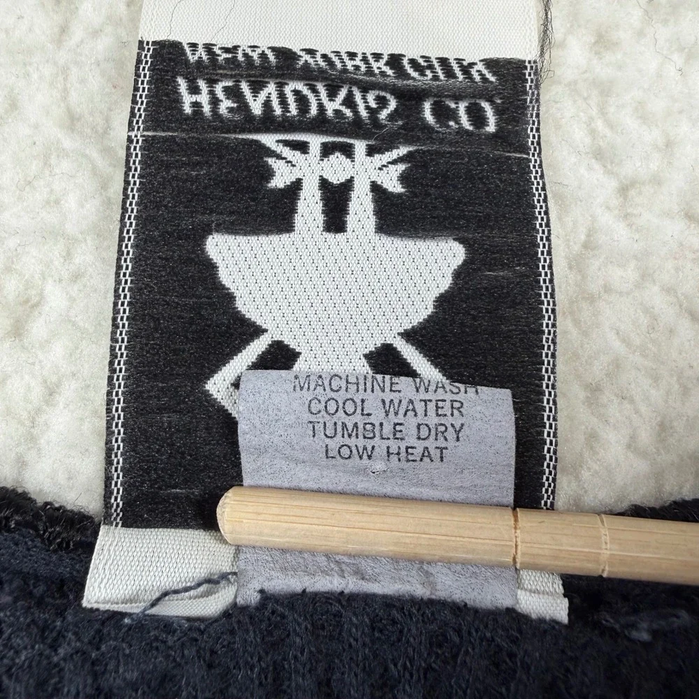 Vtg Hendris Co NYC Waffle Knit Thermal Garden Patch Button Top Cottagecore S